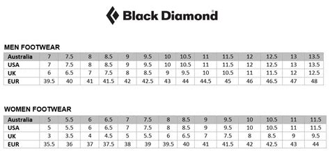 black diamond climbing shoes sizing.